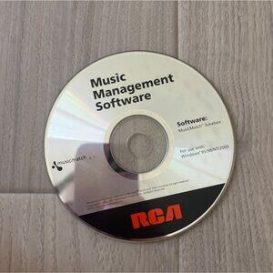 RCA Music Management Software Disc MusicMatch Jukebox For Windows 95/98/NT/2000